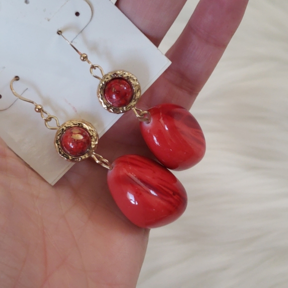 Style and co women earring gold and orange - Picture 8 of 8